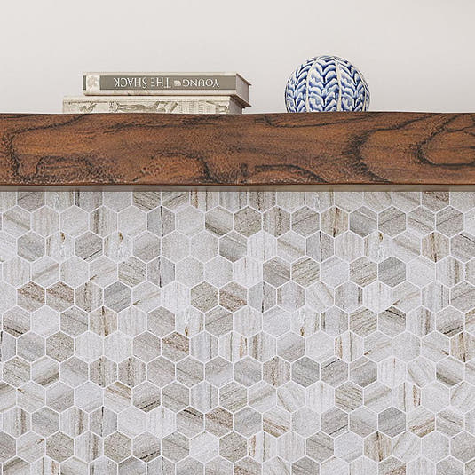 Sand Valley Honed Hexagon Mosaic Tile 2" | Tile Club