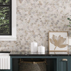 Sand Valley 2" Polished Hexagon Mosaic Tile backsplash