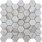 Sand Valley 2" Polished Hexagon Mosaic Tile | Tile Club | 11.7" x 11.9"