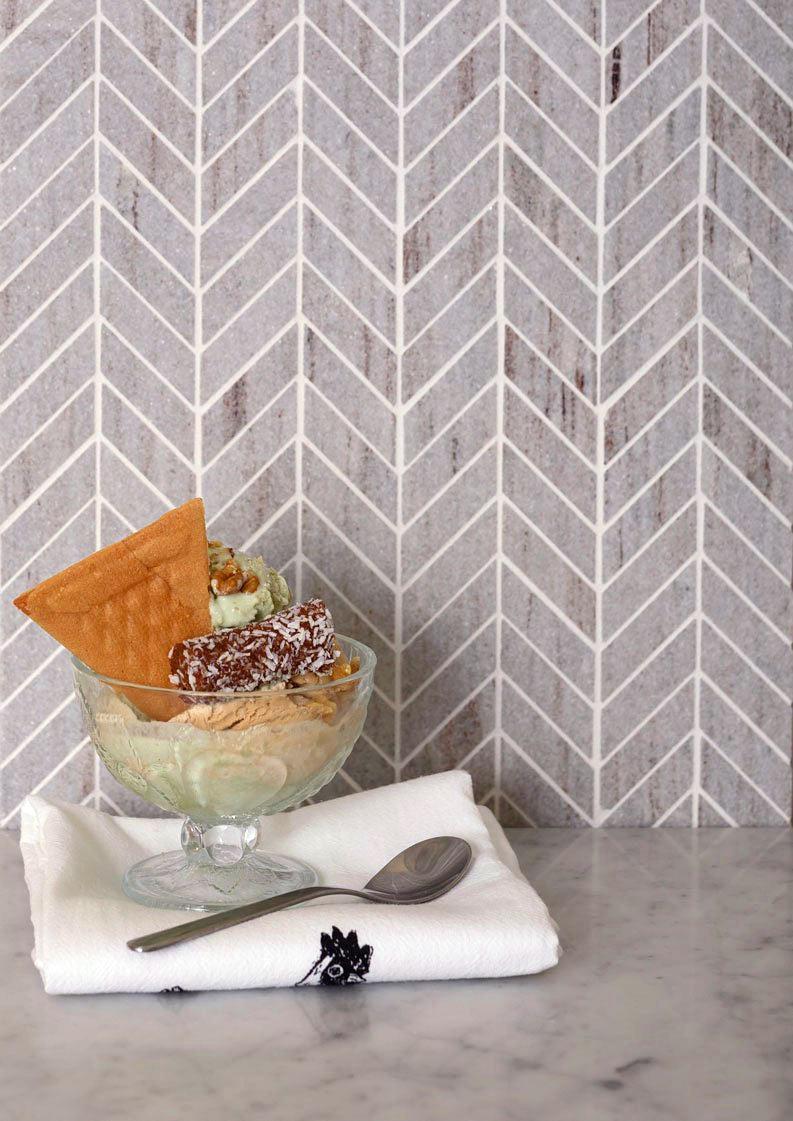 Sand Valley Herringbone Marble Mosaic Tile | Tile Club