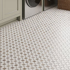 Sand Valley Octagon and Thassos Square Marble Mosaic Tile | Tile Club