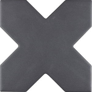 Santa Barbara Black Cross Ceramic Tile