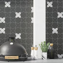 Santa Barbara Black Cross Ceramic Tile | Tile Club