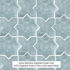 Santa Barbara Dappled Green Cross Ceramic Tile | Tile Club