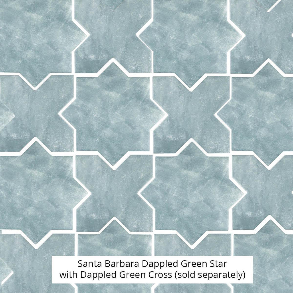 Santa Barbara Dappled Green Star Ceramic Tile | Tile Club