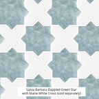 Santa Barbara Dappled Green Star Ceramic Tile | Tile Club