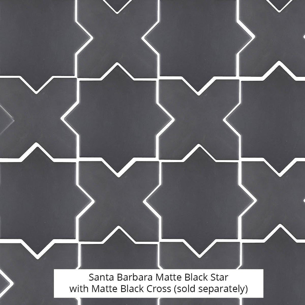 Santa Barbara Black Star Ceramic Tile | Tile Club