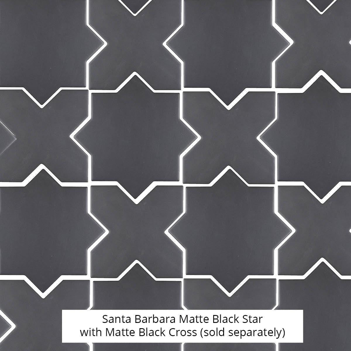 Santa Barbara Black Star Ceramic Tile | Tile Club