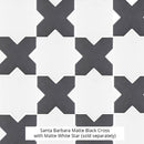 Santa Barbara Black Cross Ceramic Tile | Tile Club