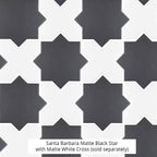 Santa Barbara Black Star Ceramic Tile | Tile Club