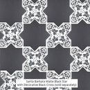 Santa Barbara Black Decorative Cross Ceramic Tile | Tile Club
