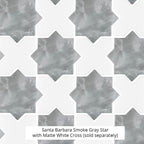 Santa Barbara Matte White Cross Ceramic Tile | Tile Club