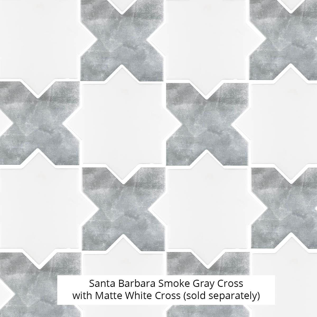 Santa Barbara Matte White Star Ceramic Tile | Tile Club