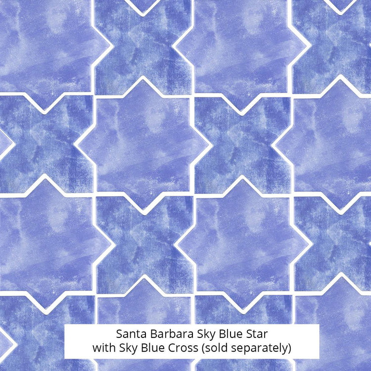 Santa Barbara Sky Blue Cross Ceramic Tile | Tile Club