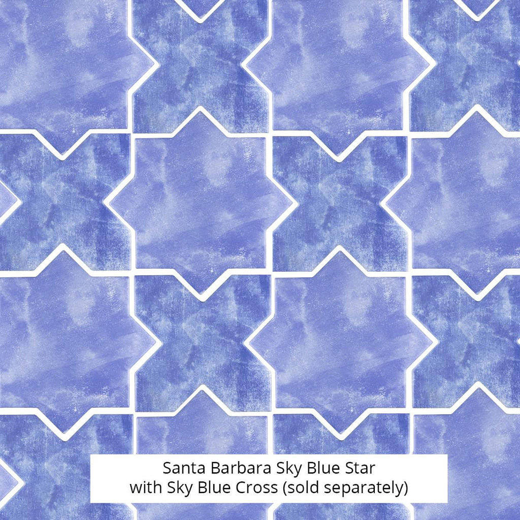 Santa Barbara Sky Blue Star Ceramic Tile | Tile Club