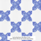 Santa Barbara Matte White Star Ceramic Tile | Tile Club