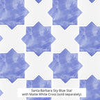 Santa Barbara Matte White Cross Ceramic Tile | Tile Club