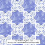 Santa Barbara Sky Blue Decorative Cross | Tile Club