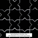 Santa Barbara Obsidian Black Star| Star and Cross Pattern Tile | Tile Club