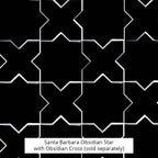 Santa Barbara Obsidian Black Star| Star and Cross Pattern Tile | Tile Club