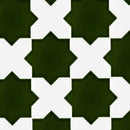 Santa Barbara Glossy White Cross Ceramic Tile | Star and Cross Pattern Tile | Tile Club