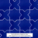 Santa Barbara Royal Blue Star Ceramic Tile | Star and Cross Pattern Tile | Tile Club