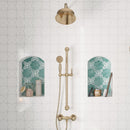 Santa Barbara Dappled Green Decorative Cross | Tile Club