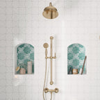 Santa Barbara Dappled Green Decorative Cross | Tile Club