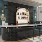 Santa Barbara Obsidian Black Cross Ceramic Tile | Tile Club