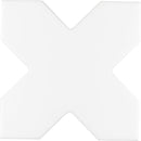 Santa Barbara Glossy White Cross Ceramic Tile | Star and Cross Pattern Tile | Tile Club
