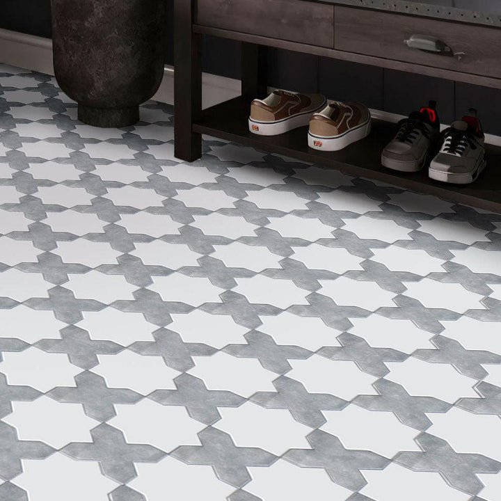Marble Star and Cross Tile | Moroccan Tile Designs