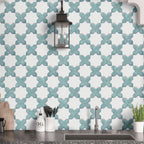 Santa Barbara Dappled Green Cross Ceramic Tile | Tile Club