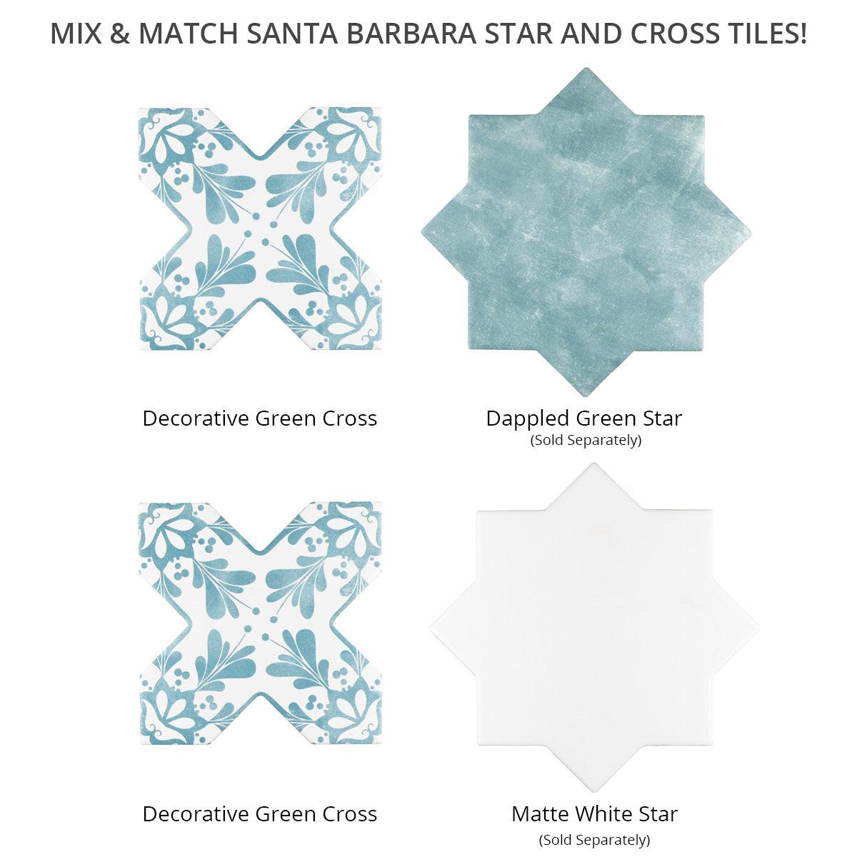 Santa Barbara Dappled Green Decorative Cross