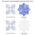 Santa Barbara Sky Blue Decorative Cross | Tile Club