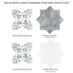 Santa Barbara Smoke Gray Decorative Cross | Tile Club