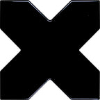 Santa Barbara Obsidian Black Cross Ceramic Tile | Star and Cross Pattern Tile | Tile Club
