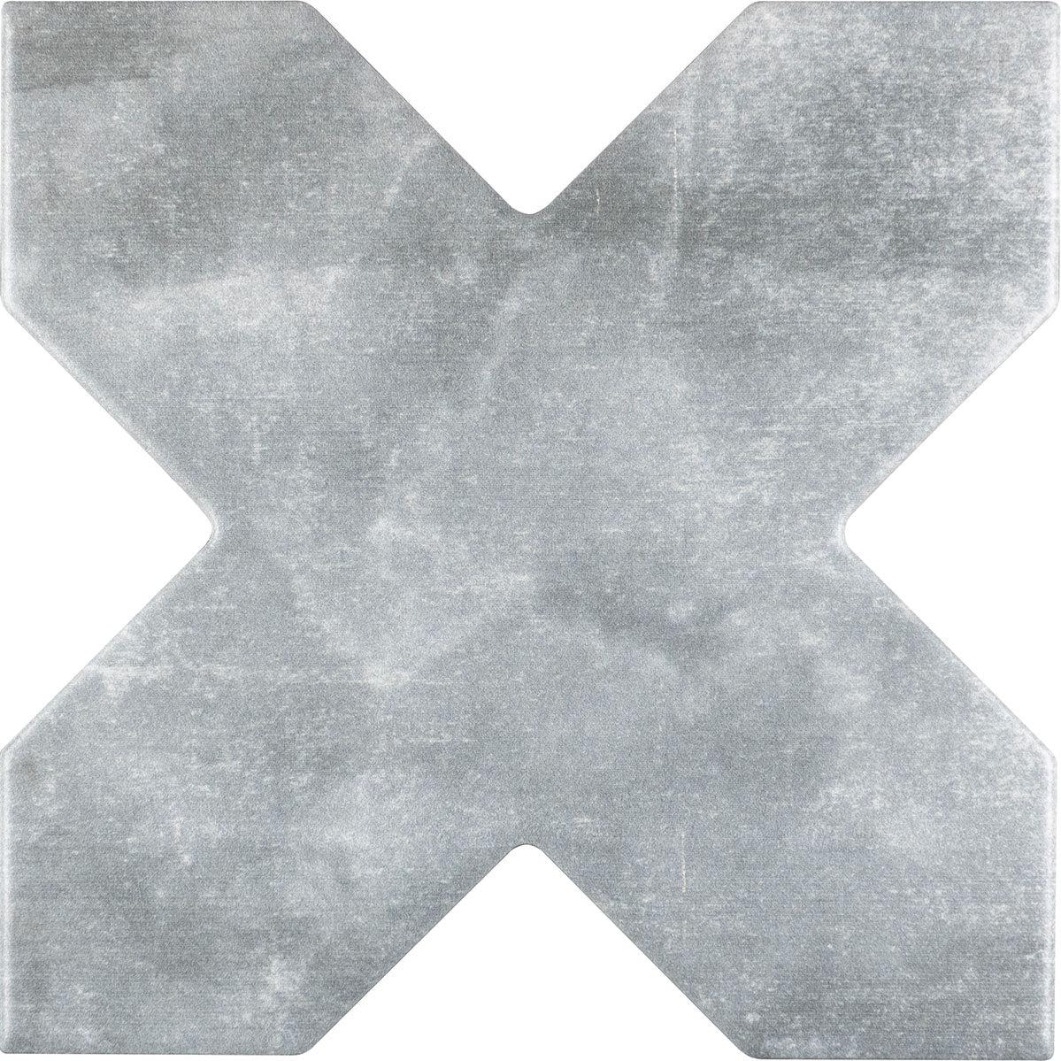 Santa Barbara Smoke Gray Cross Ceramic Tile