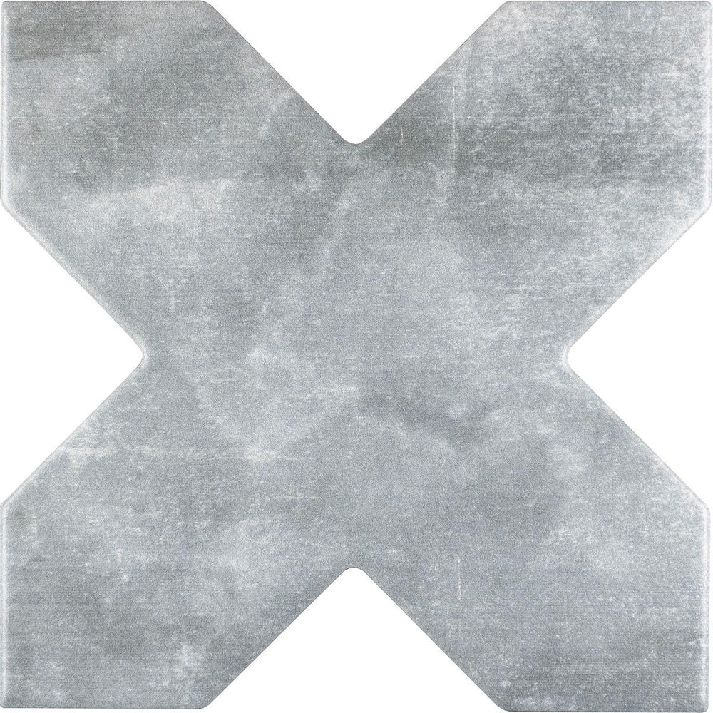 Santa Barbara Smoke Gray Cross Ceramic Tile | Star and Cross Pattern Tile