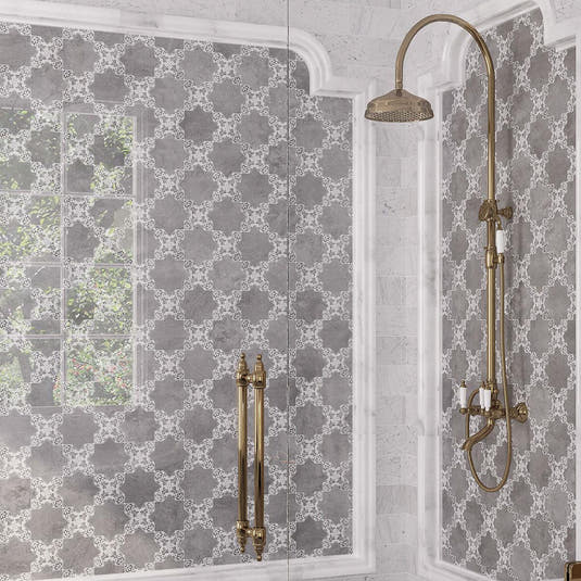 Santa Barbara Smoke Gray Decorative Cross | Tile Club