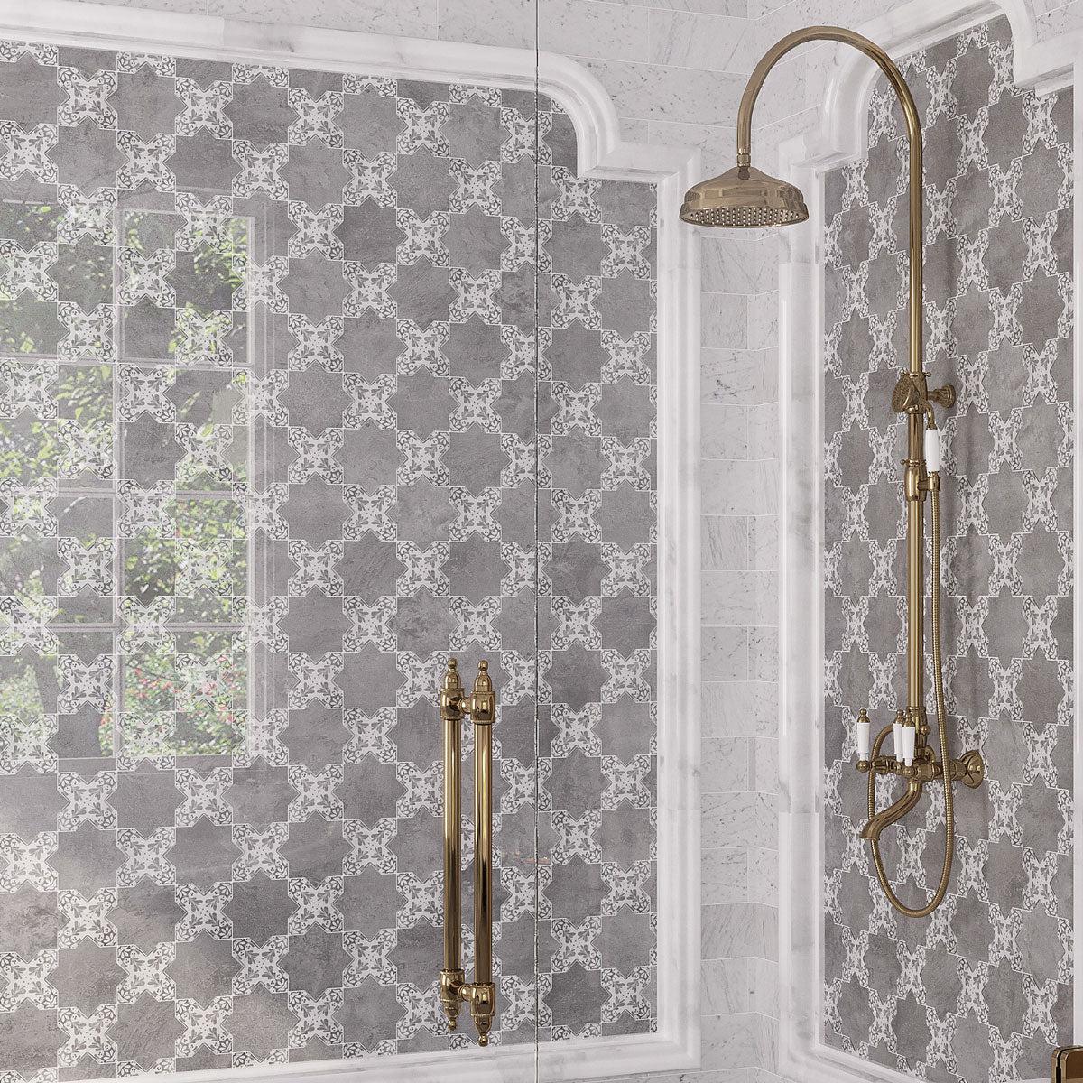 Santa Barbara Smoke Gray Decorative Cross | Tile Club