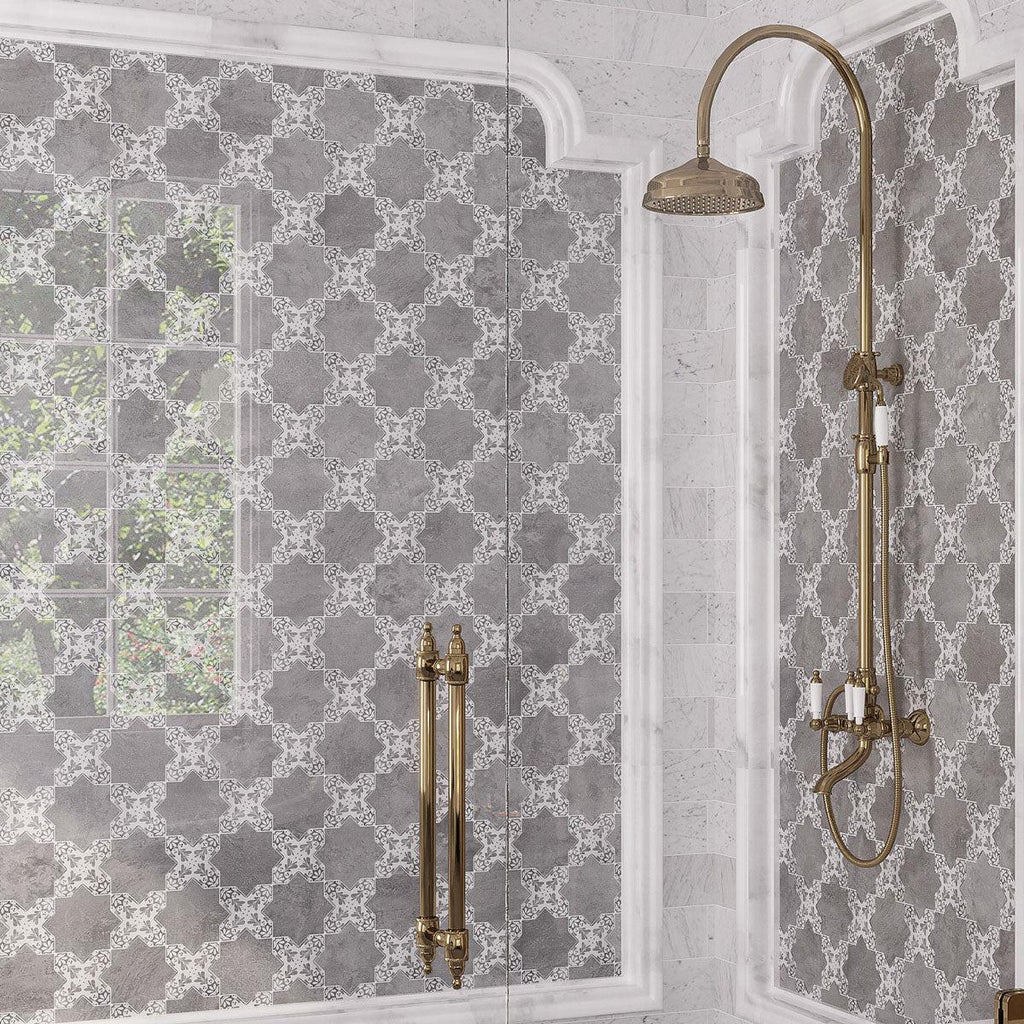 Santa Barbara Smoke Gray Decorative Cross | Tile Club