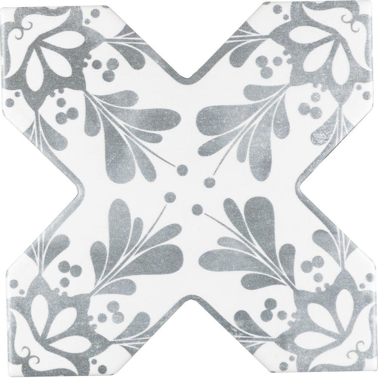 Santa Barbara Smoke Gray Decorative Cross | Tile Club