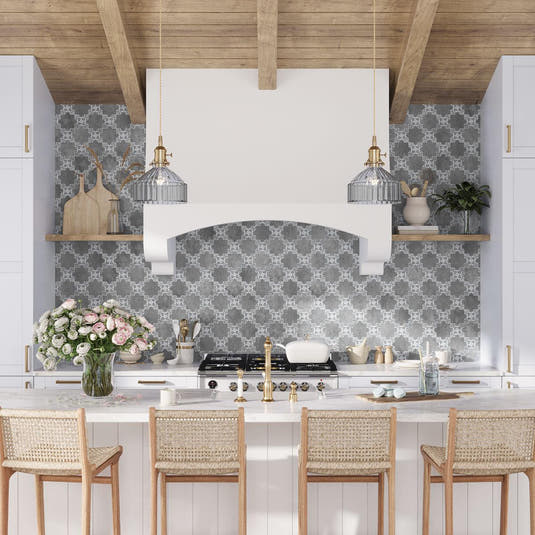 Santa Barbara Smoke Gray Star Ceramic Tile | Tile Club
