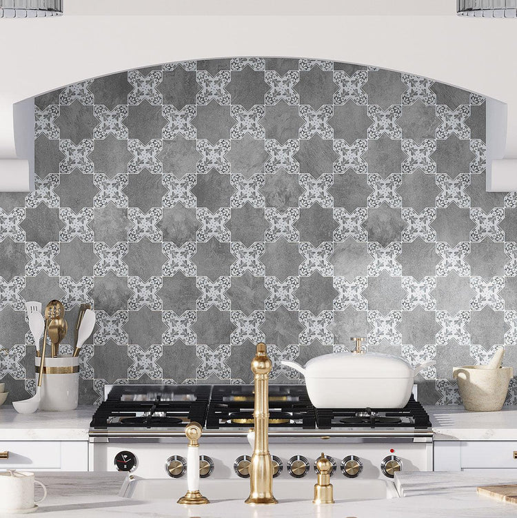 Santa Barbara Smoke Gray Decorative Cross | Tile Club