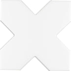Santa Barbara Matte White Cross Ceramic Tile | Tile Club