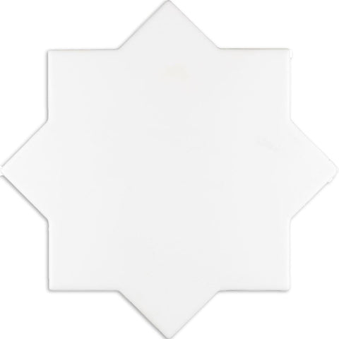 Star Matte Shape Santa Barbara Matte White Star Ceramic Tile | Star and Cross Pattern ...