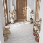 Santorini Beige & White Wave Marble Mosaic Tile | Tile Club