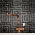 Santorini Black Key Marble Mosaic TIle Backsplash