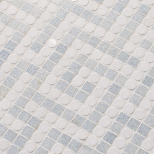 Santorini Blue Key Marble Mosaic Tile | Tile Club