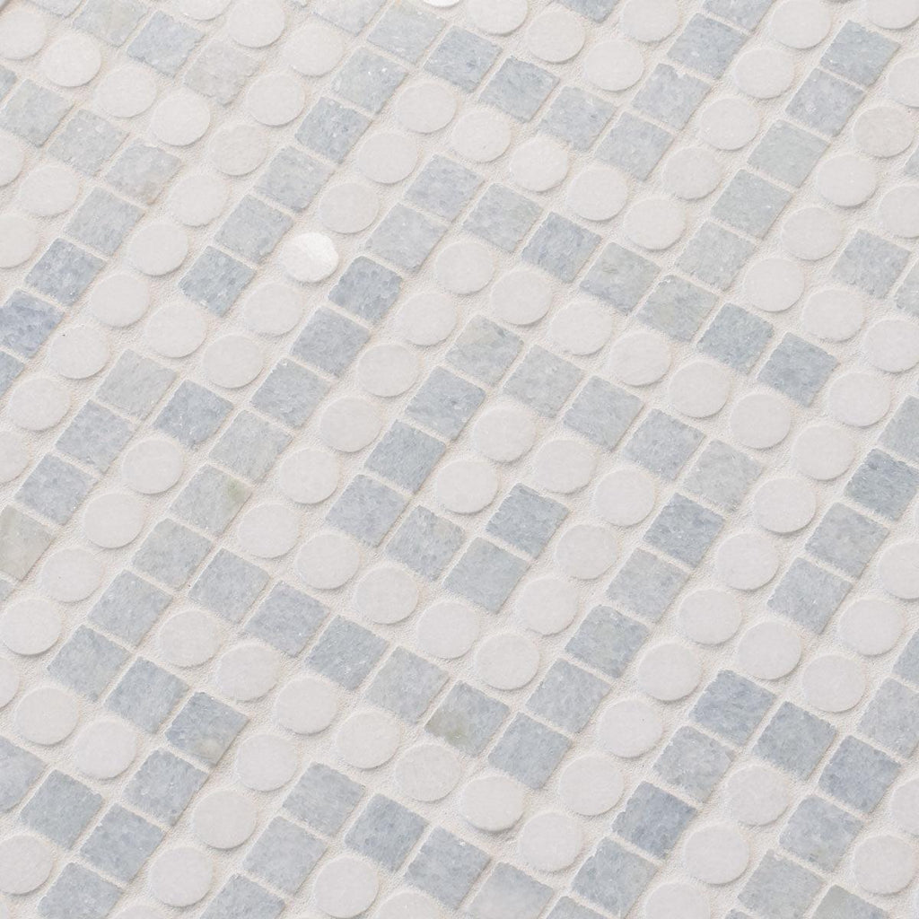 Santorini Blue Key Marble Mosaic Tile | Tile Club